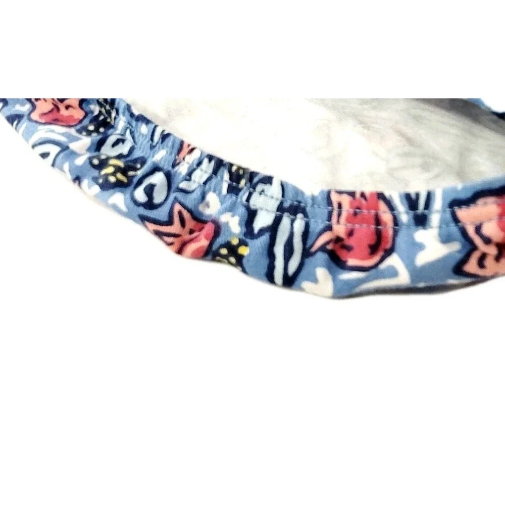 GK Elite VTG Tulip Garden LS Cotton Leotard Bodysuit 3/4 Sleeve Blue AM Adult M - Picture 5 of 13